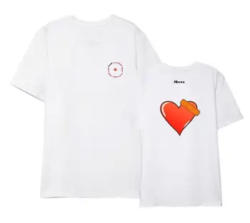 Naujas atvykimo kpop got7 jackson veidrodėliai albumą pačios širdies spausdinimo t marškinėliai, unisex mados, o kaklo trumpomis rankovėmis t-shirt