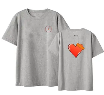 Naujas atvykimo kpop got7 jackson veidrodėliai albumą pačios širdies spausdinimo t marškinėliai, unisex mados, o kaklo trumpomis rankovėmis t-shirt