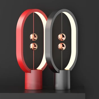 USB Įkrovimo Mini HENGPRO Balansas LED Stalo Lempa Elipsės Magnetinio ore Jungiklis Akių Priežiūros Nakties Šviesos Prisilietimu Kontrolė