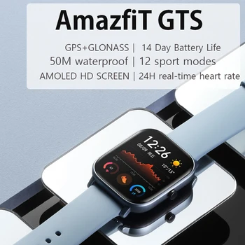 [Atsargų] Pasaulinė Versija Amazfit GTS Smart Žiūrėti vandeniui 5ATM 14 Dienų Baterija huami GPS sportas žiūrėti xiaomi 