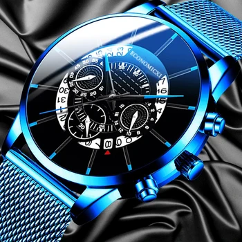 Mados Rinkimo Vyrų Laikrodžiai Šviesą Nerūdijančio Plieno Prabangių Verslo Vyrų Tinklinio Dirželiu Laikrodis Vyras Royal Laikrodis Dovana Relogio Masculino