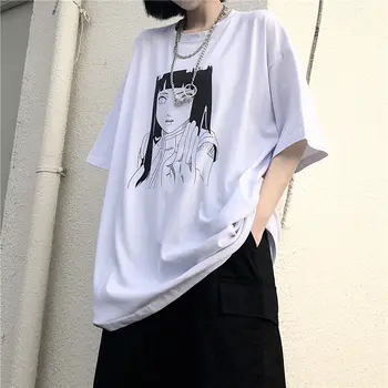 Korėjos INS Naruto Hinata Spausdinti Marškinėliai Mielas Simbolių Viršūnes Harajuku Vasaros Viršūnes Plius Dydis T-shirt Pusė rankovėmis Drabužius, Vyrams, Moterims