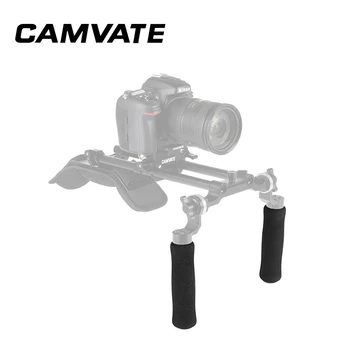 CAMVATE 2VNT Universal Ultra Light Kempinė Padengta Rankena Pakeisti DSLR Fotoaparatas / Stebėti Narve Rig Ar Pečių Mount Įrenginys