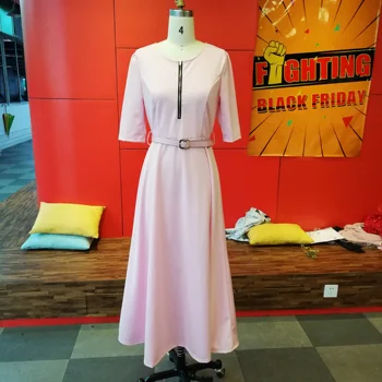 Elegantiškas Moteris Office Lady Maxi Suknelė Paprastą Užtrauktuką Linijos, Suknelės, Skraistės 2020 Metų Vasaros Afrikos Mados Femme Vestiods Derliaus