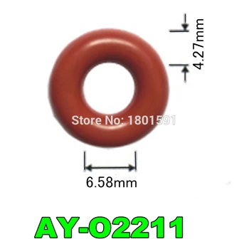 6.58*4.27 mm 50pcs gumos sandariklis sandarinimo žiedas kuro įpurškimo remonto komplektas tinka delphi antros kartos antgalis OEM25335146 (AY-O2211)