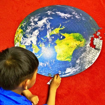 Mėnulis Žemės Puzzle Žvaigždėtą Kosmoso Keliautojas Dėlionės Žemės 1000 Vienetų Sunku Suaugusiųjų Išskleidimo Dėlionės Švietimo Žaislai Vaikams Dovanų