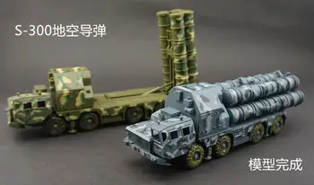 Plastikinių žaislų dovana 4D Surenkamas 1:72 asamblėjos mini modelis S300 raketų automobilio surinkti karinių radarų transporto priemonių Sunkvežimių paleidimo 1pc