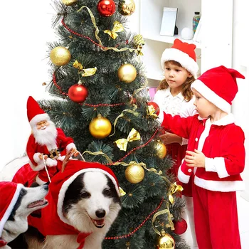 Winte Kalėdų Kostiumas Šunelis Kalėdų Drabužiai, Šunų Rūbai Santa Claus Žirgais Elnias Šunys Dress Up-30