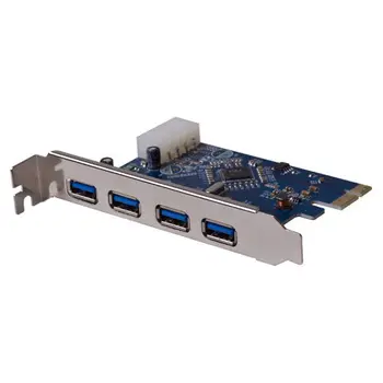 4 PORT USB 3.0 Hub PCI-e PCB Plokštę su PCI-E Express 