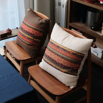 Dekoratyvinis mesti pagalvės užvalkalą,Kratinys Dryžuotas Medvilnės mesti pagalvių užvalkalus už Sofos, Sofa,Retro pagalvėlė padengti 45x45cm 50x50cm