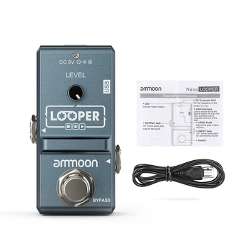 Ammoon AP-09 Linijos Gitaros Pedalas Looper Elektrinės Gitaros Efektu Pedalas Tiesa Apeiti Neribotas Overdubs 10 Minučių Įrašymo