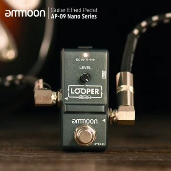 Ammoon AP-09 Linijos Gitaros Pedalas Looper Elektrinės Gitaros Efektu Pedalas Tiesa Apeiti Neribotas Overdubs 10 Minučių Įrašymo