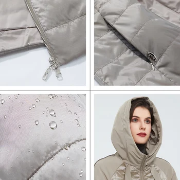 Astrid 2020 m. Pavasarį, paltai moterims Outwear tendencija Striukė Trumpas Parkas atsitiktinis mados moterų aukštos kokybės Šiltas Plonos Medvilnės ZM-8601