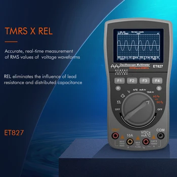 ET827 HD Ekranas 40MHz 200Msps Testeris Nešiojamą Multimetras Pažangi Skaitmeninės Oscilloscope 2 In 1 Įrankiai, Matavimo Patvarus 2020 m.
