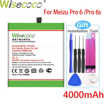 Wisecoco BT53S 4000mAh Bateriją Meizu Pastaba Pro 6S Išmanųjį telefoną Aukštos Kokybės +Sekimo Numerį