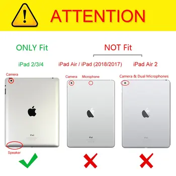 Viso Kūno Apsaugos Atveju Už iPad 4 3 2 Gen Poveikio Atsparus Hibridas Sunkiųjų desktop Padengti iPad 2/3/4 Kiddie Atveju