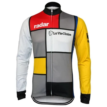 NAUJAS Vyrų dviračių Jersey - Long Sleeve šilumos Žiemos Vilnos & nr Vilnos dviračių drabužių, Retro Dviračių, Drabužių nuoma dėvėti