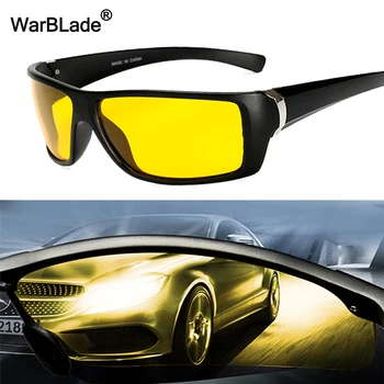 WarBLade Karšto Pardavimo Naktinio Vairavimo akinius Anti Akinimo, Akiniai, Saugos Vairavimo Akiniai nuo saulės Geltona Objektyvas UV400 Naktinio Matymo Akiniai