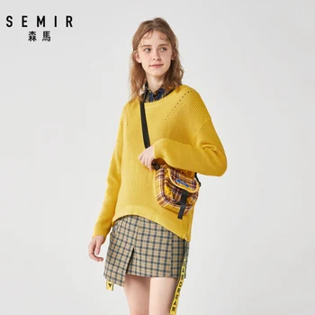 SEMIR Džemperis moterims 2020 naujos asmenybės korėjos prarasti apsidraudimo bazės megztinis studentų asmenybės moteris megztinis pavasario