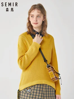 SEMIR Džemperis moterims 2020 naujos asmenybės korėjos prarasti apsidraudimo bazės megztinis studentų asmenybės moteris megztinis pavasario