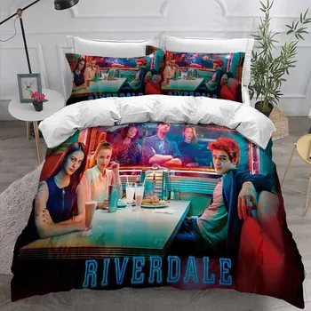 Siaubo Filmas Riverdale 3d Patalynės Komplektas Antklode Padengti Nustatyti Užvalkalas Vieną Dvigubo Visą Karalienė King Size Miegamojo Puošimas, patalynės Komplektai