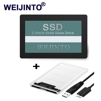 WEIJINTO SSD 240gb 60GB 120gb 32GB kietasis diskas kietojo disko 2.5 sata vidaus ir SSD Sata į USB 3.0 adapteris HDD Talpyklos