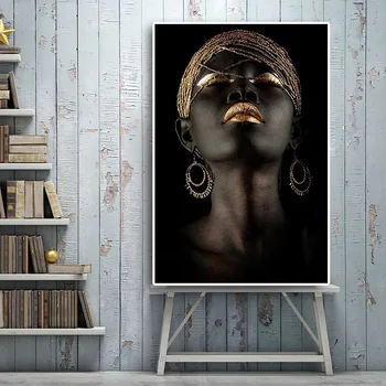 Modernių namų bendrosios Afrikos moterų meno drobė sienų apdaila dažymas purkštuvu, aliejus, tapyba, drobės tapybai plakatai sienos menas