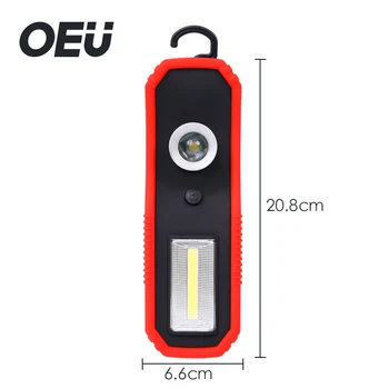 LED Darbo Šviesos Magnetas USB Įkrovimo Belaidžius Worklight Nešiojamų Potvynių Lempos Magnetinio Rankoje Deglas Pagal Automobilio Kapoto COB Žibintuvėlis