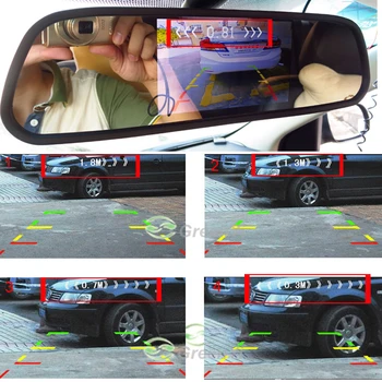 GreenYi Automobilių Vaizdo, Parkavimo Daviklis Atbulinės Atsarginės Radaro Detektorius Pagalbos su 16mm Reguliuojamas Butas Jutikliai Paramos Video Įėjimas