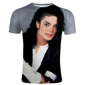Populiarus Dainininkas, Šokėjas Michael Jackson 3D Atspausdintas Marškinėlius Vyrų, Moterų Atsitiktinis O-Kaklo trumpomis Rankovėmis Marškinėlius Hip-Hop Streetwear Tees Viršūnės