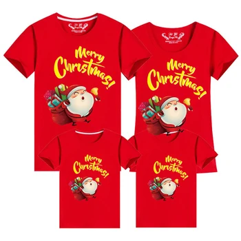 2020 Naują Kalėdų Šeimos T-shirt Girls Berniukas, Mama, Tėtis, T-marškinėliai, Tėvas, Motina, Sūnus, Dukra Drabužius Šeimos Atitikimo Komplektus