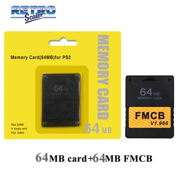 RetroScaler Išsaugoti Žaidimo Funkciją 64MB Atminties Crad Tiktų VISIEMS PS2 konsolė +V1.966 FMCB Free McBoot Kortele 8MB/16 MB/32MB/64MB