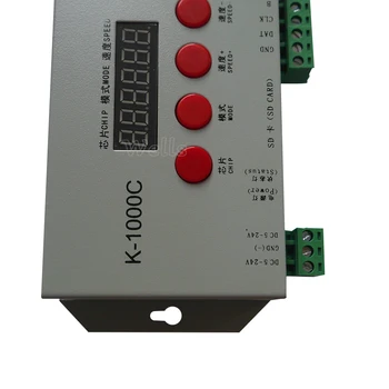Nemokamas pristatymas K-1000C (T-1000S Atnaujinta) valdytojas WS2812B,WS2811,APA102,2813 LED 2048 Pikselių Programa Valdytojas DC5-24V