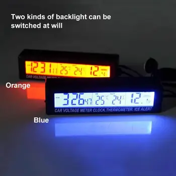 LED Laikrodis Skaitmeninis Stalo Laikrodis Automobilio Elektroninių Didelių Laiko Temperatūra Transporto priemonės Įtampos Signalą Ekranas Didmeninė Greitas pristatymas