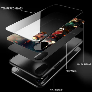 EWAU kaukolė žaidimas Doom Naujai Atvykusių Grūdintas Stiklas telefono dėklas skirtas iphone SE 2020 m., 5 5s SE 6 6s 7 8 plus X XR XS 11 pro Max