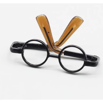 Lėlės priedai OB11 apvalūs akiniai be objektyvo lėlės 4.5 cm, akiniai nuo saulės OB11 Gražus kiaulių lėlės priedai už nuotraukas