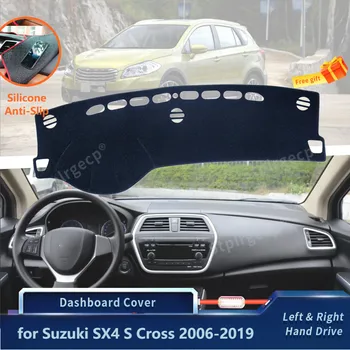 Už Suzuki SX4 S Cross 2006-2019 Silikoninis neslystantis prietaisų Skydelio Kilimėlis Padengti Trinkelėmis skėtį nuo saulės Dashmat Priedai Apsaugoti Kilimą, Anti-UV