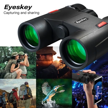 Eyeskey 8x32 Žiūronai HD Aukšto Aiškumo Vandeniui Teleskopas BAK4 Prizmės Optinis Stiklas Visiškai Multi Coated Turizmo Žygiai