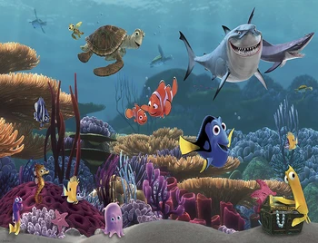 Rasti Dory Nemo Pagal Mėlynos Jūros Dugną, Koralai, Akmenys Custom, Fotografija, Studija, Fone, Fonas Vinilo Fone Fotografija