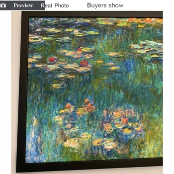 Claude Monet HD Vandens Lelijos impresionistinis stilius Drobė Spausdinti Tapybos Meno Didelio Dydžio 