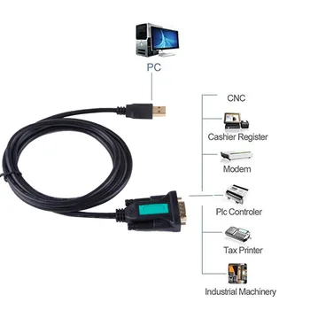 USB į RS232 (COM Port Serijos PDA 9 DB9 Pin Kabelio Adapteris Vaisingos pl2303 FTDI 