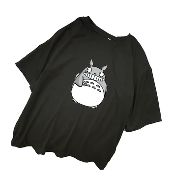 Nauja Vasaros T Marškinėliai Moterims Korėjos Ulzzang Tumblr Kawaii Totoro Animacinių Filmų Atspausdinta Tee Marškinėliai Femme Harajuku Streetwear Drabužius