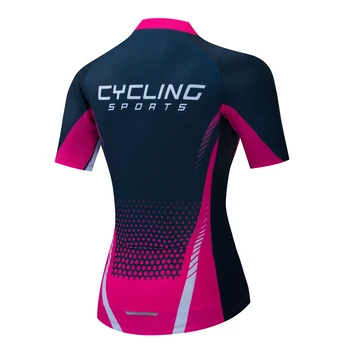 Teleyi Moterų dviračių džersis 2021 Naujas ciklas drabužių viršūnes trumpas rankovės CoolMax MTB vetement femme Ryškių spalvų, sporto drabužiai