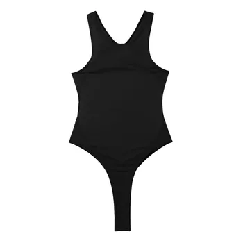Moterų Vien Maudymosi Leotard Thong Bodysuit Matyti Per vientisi maudymosi Kostiumėliai, Aukštos Cut Vien Backless Dirželius Bodysuit maudymosi kostiumėlį