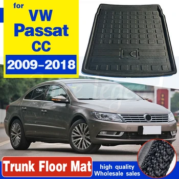 VW Volkswagen Passat CC 2009 m.~2018 Įkrovos Kilimėlis Galiniai bagažo skyriaus Įdėklas Krovinių Grindų Dėklas Kilimų, Purvo Trinkelėmis Guard Raštas Priedai