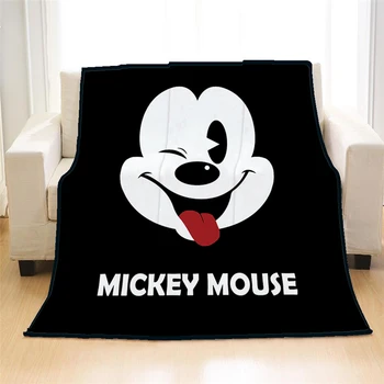 3D Atspausdintas Mickey mouse Antklodė Minnie vonia rankšluostį Sofos Antklodė Padengti Kelionės Patalynės Aksomo Pliušinis Mesti Vilnos Antklodė Lovatiesė