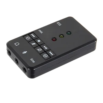 Etmakit 7.1 Kanalo Išorės USB2.0 Garso plokštė su 3,5 mm Ausinių Mic 3D Audio Adapteris for Tablet PC Desktop Sąsiuvinis NK-Shoppin