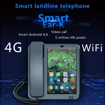 LTE 4G Fiksuotojo Belaidžių ir antžeminių laidinių telefono linijų Android 6.0 su 4G SIM tinklo videotelefonas glob universalus vyresnio amžiaus WIFI vaizdo mobilusis telefonas