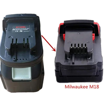 Karšto MT20ML Konverteris Adapteris, skirtas Makita 18V Li-Ion Akumuliatorius BL1830 BL1860 BL1815 Konvertuoti Milwaukee M18 su USB Įkroviklis