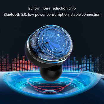TWS Ausinės Su Mikrofonu Bluetooth 5.0 In-Ear Ausinių Vandeniui Rankų Nešiojamas Paleisti Muzikos Mados Belaidžių Ausinių